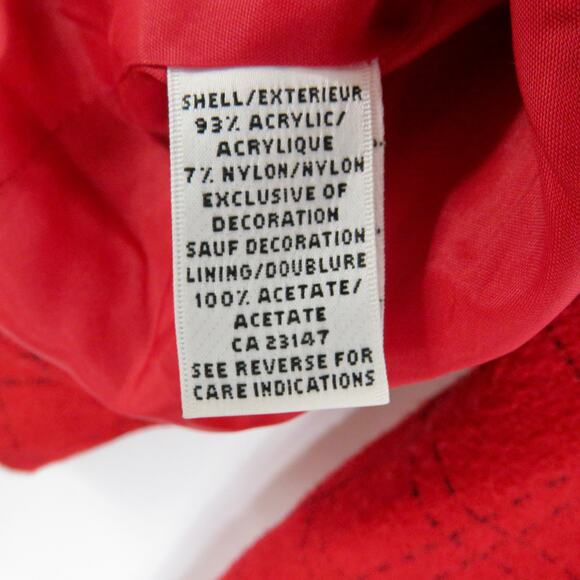 Talbots Vintage Red Tweed Plaid Blazer Jacket with Black Buttons Large Retro - Picture 6 of 7